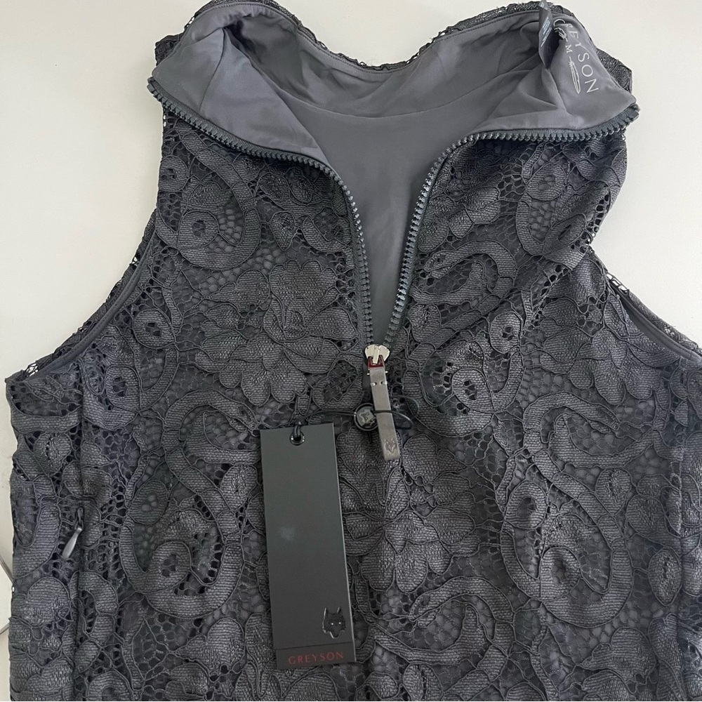 Greyson Women’s Lennox Lace Dress Anthracite Medium Active Dress NWT sleeveless